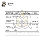 Paket Quick Rolled Oat 1KG + Dried Seedless Raisin 250G