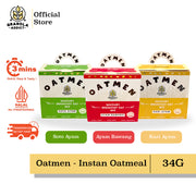 Oatmen Instant Oatmeal Siap Makan (Rasa Soto, Kari & Ayam Bawang)