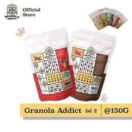 Paket Isi 2 * 150gram, Boleh Campur Rasa (Dark Choco, Cinnamon, Cranberry, Caramel)